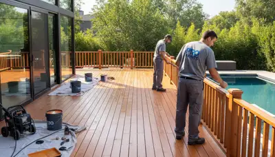 Deck painting in Virginia Beach, VA by Virginia Beach Paint Pros for coastal wood protection