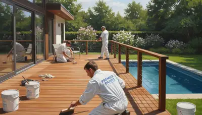 Virginia Beach deck staining service for coastal wood protection and curb appeal