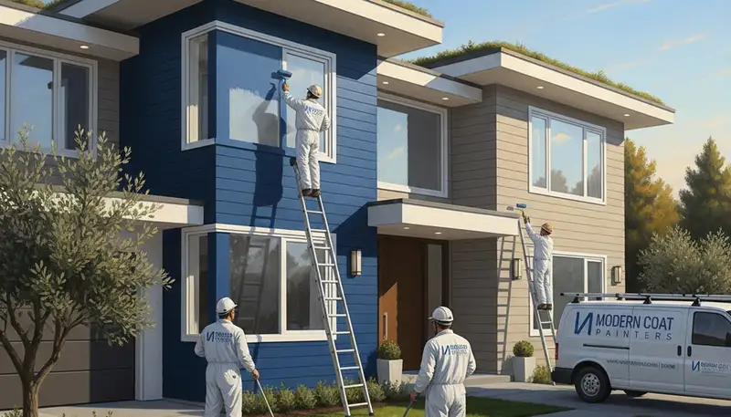 Exterior house painting in Virginia Beach, VA by professional painting contractors