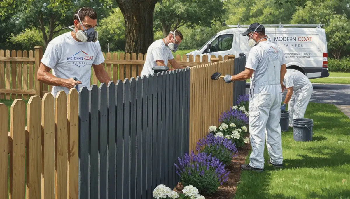 Fence painting in Virginia Beach, VA with durable coastal coating for sun and salt air protection